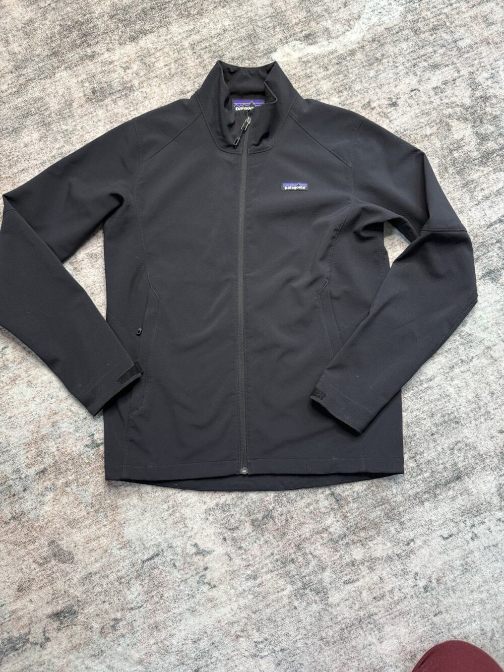 Patagonia Adze Jacket Full Zip Black Men’s Sz S Waterproof Midlayer Wind Proof